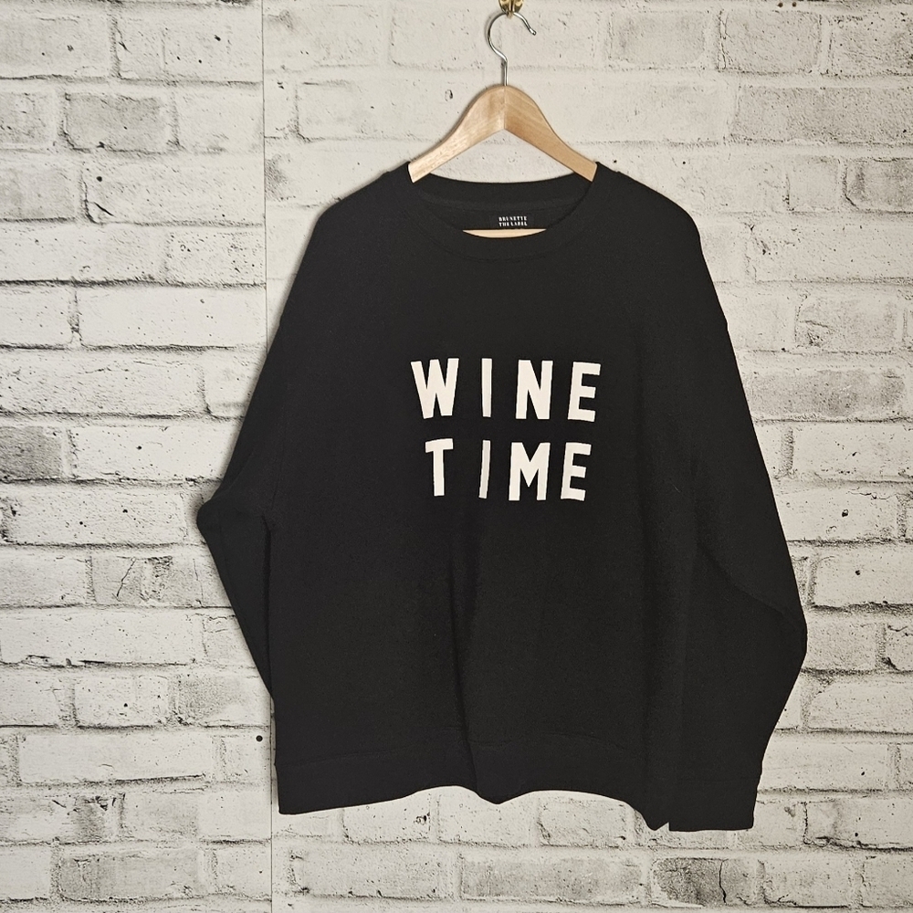 Wine Time Black Sweatshirt